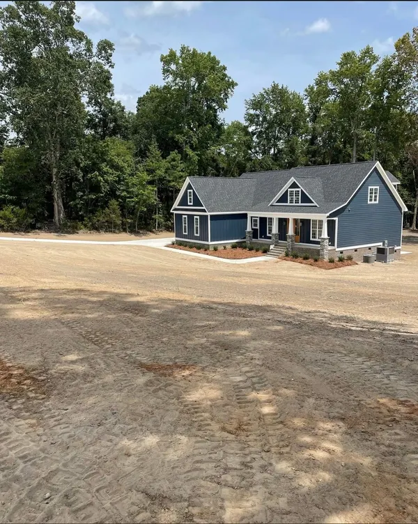 Yard graded smooth around a new-build home